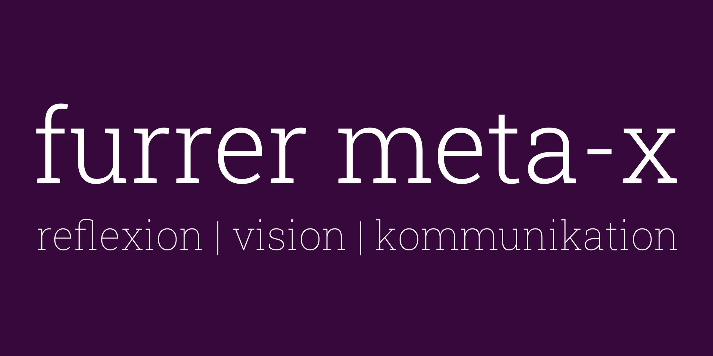 furrer meta-x - reflexion vision kommunikation